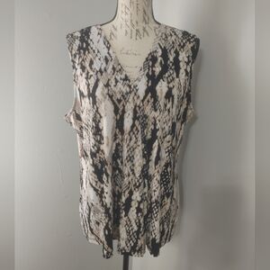 Sleeveless Snake Print Women's Top